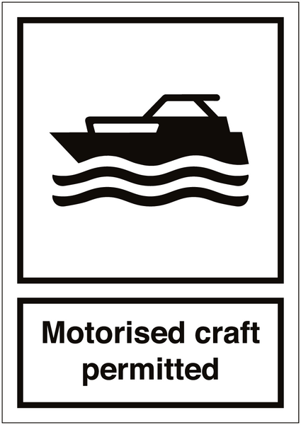 Motorised Craft Permitted Sign