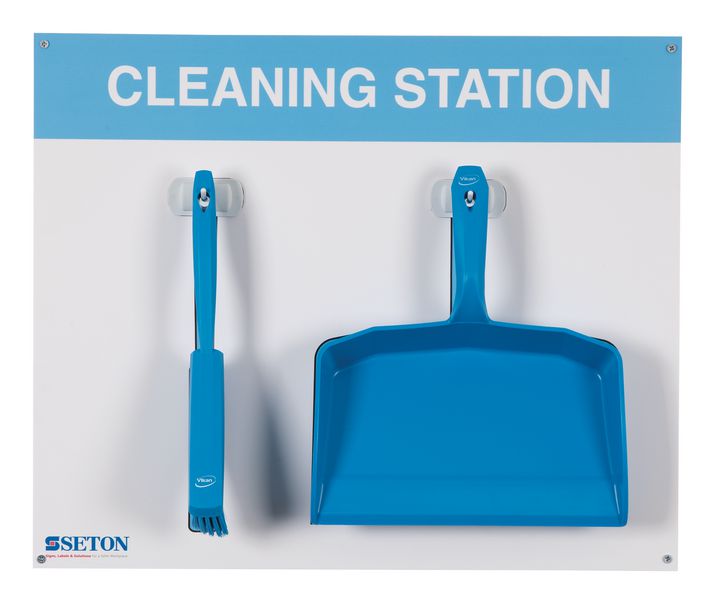Dustpan and Brush Cleaning Station Shadow Board