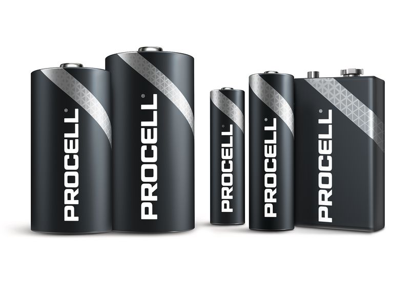 Duracell Procell Industrial Batteries - AA, AAA, C, D, and PP3