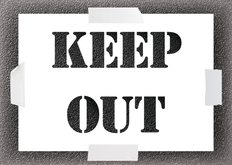 Reusable Stencil - Keep Out