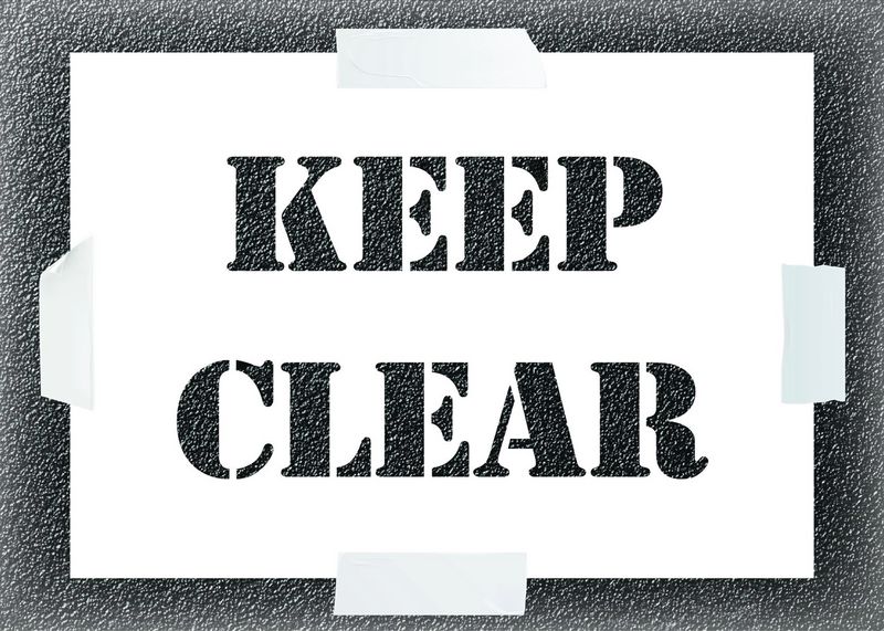 Reusable Stencil - Keep Clear