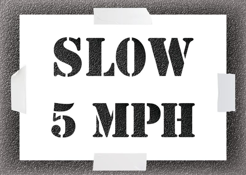 Reusable Stencil - Slow 5MPH
