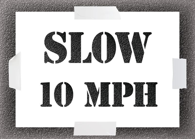 Reusable Stencil - Slow 10MPH