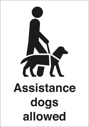 Assistance Dogs Allowed Signs
