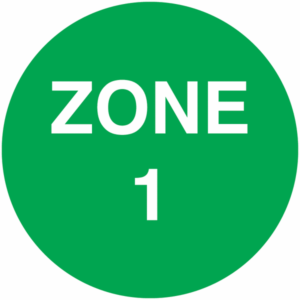 Zone Marking Floor Signs