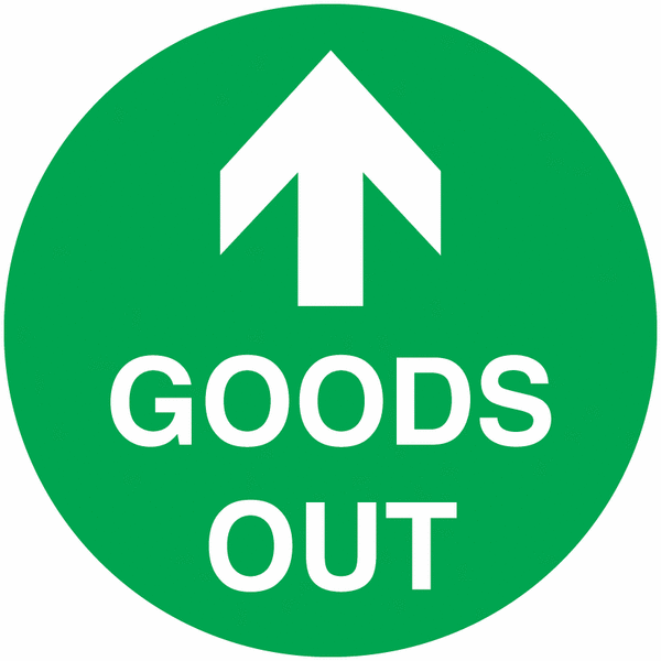 Goods Out Floor Sign