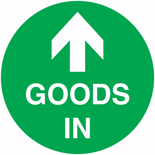 Goods In Floor Sign