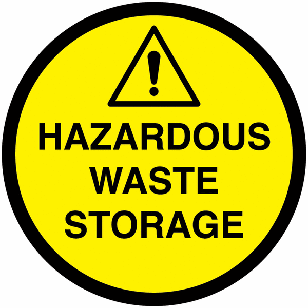 Hazardous Waste Storage Floor Sign