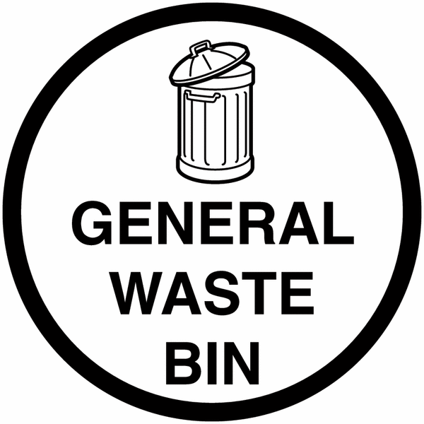 General Waste Bin Floor Sign