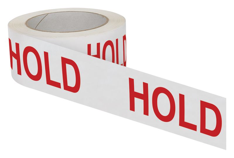 Quality Control Printed Label Tapes "Hold" 50 mm x 33 m