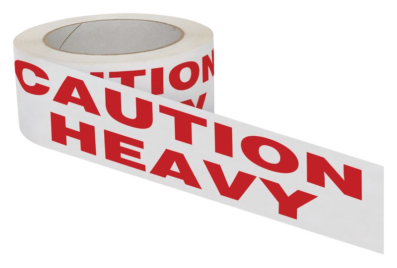 Quality Control Printed Label Tapes - Caution Heavy