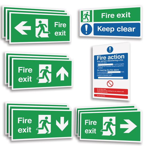 Fire Safety Sign Starter Pack – Medium
