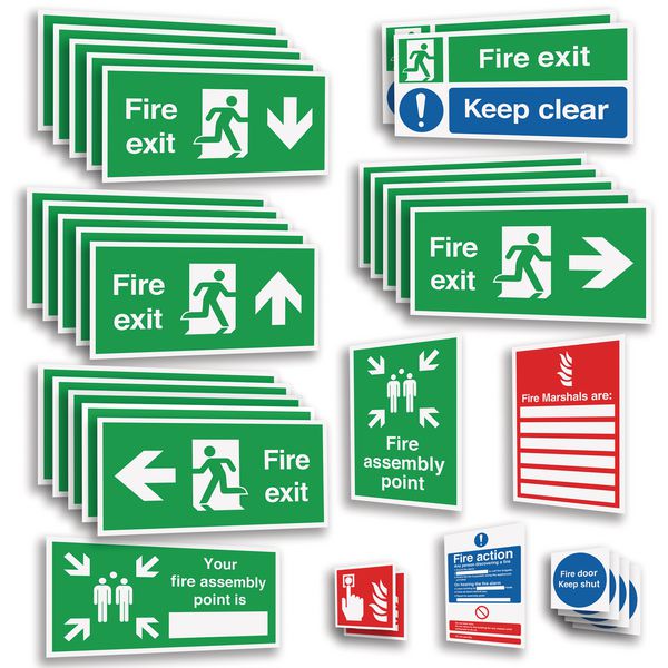 Fire Safety Sign Starter Pack – Large