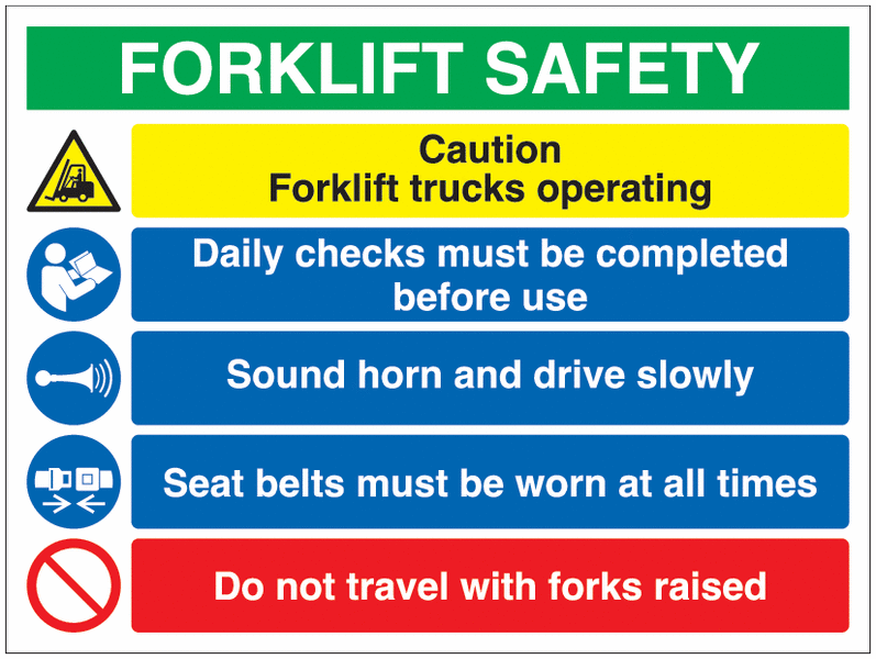 Forklift Safety - Warehouse Safety Signs