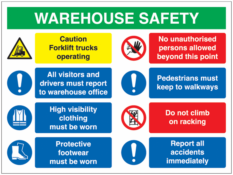 Caution Forklifts - Warehouse Safety Signs