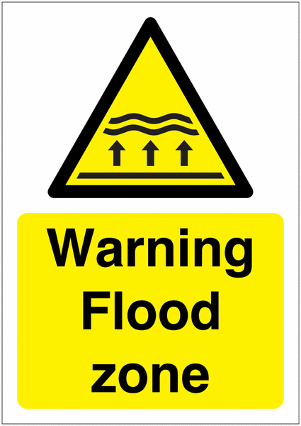 Warning Flood Zone Sign