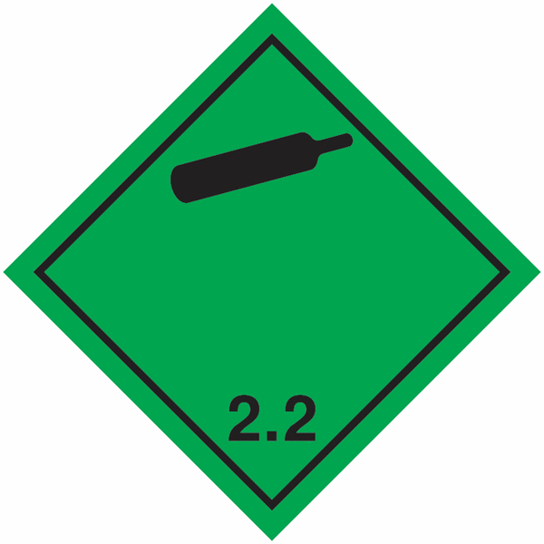 Non-Flammable Gas 2.2 Vinyl Blank Warning Diamonds