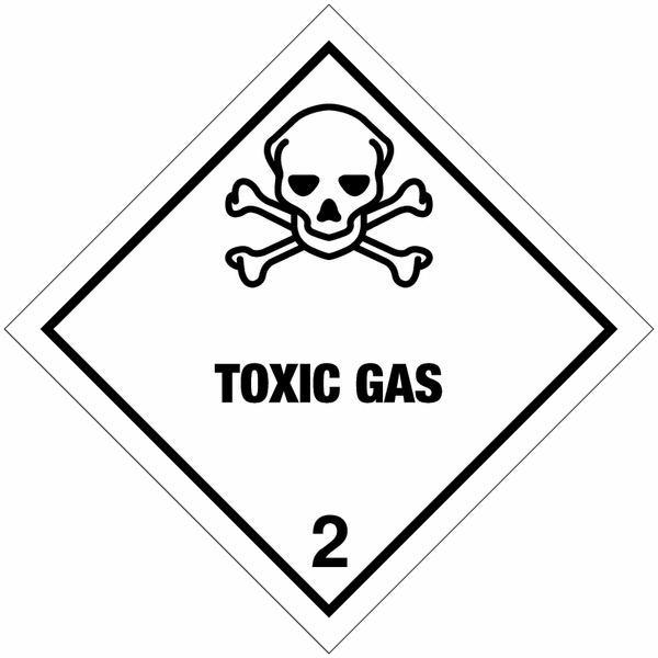 Toxic Gas 2 Vinyl Hazard Warning Diamonds