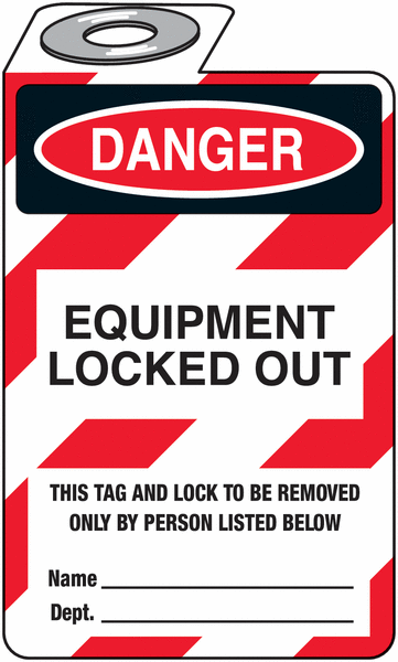 Padlock Tag – Equipment Locked Out