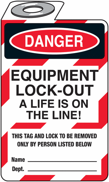 Padlock Tag – Equipment Lockout a Life