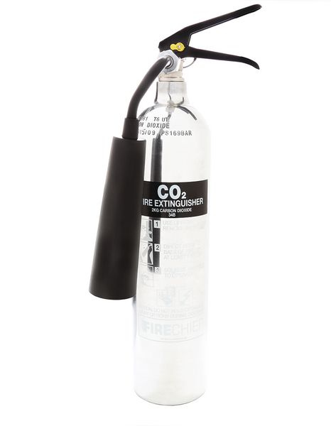 CO2 Chrome Effect Fire Extinguishers