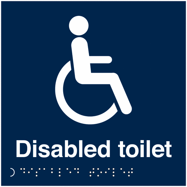 Disabled Toilet - Braille Sign