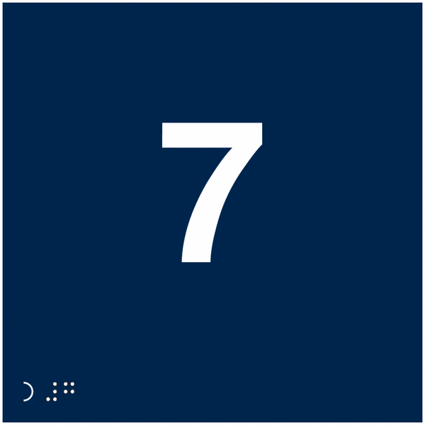 7 - Braille Floor Level Sign