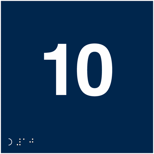 10 - Braille Floor Level Identification Signs