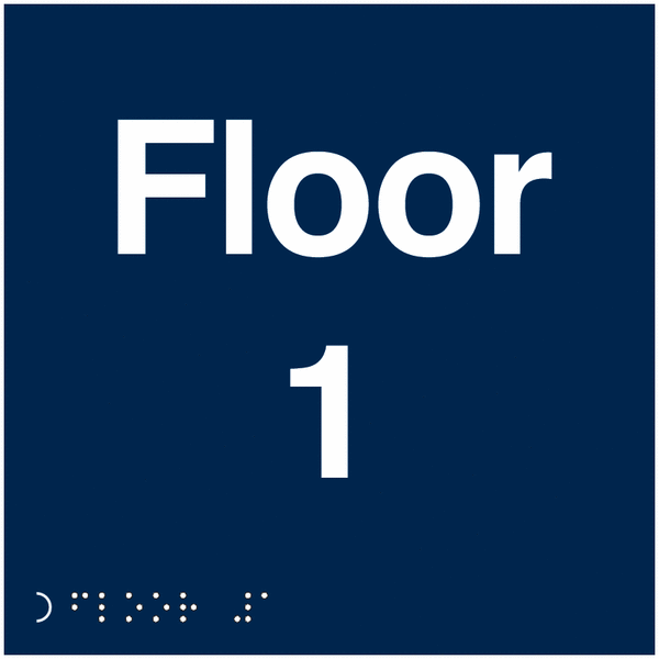 Floor 1 - Braille Safety Sign