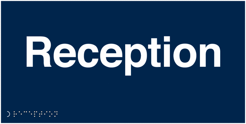Reception - Tactile & Braille Sign