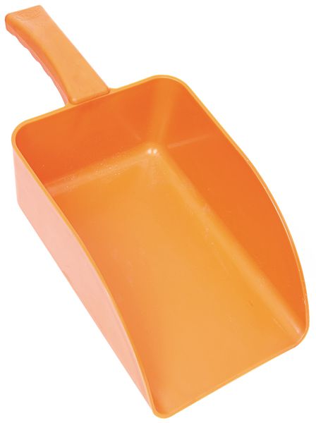 Single Polypropylene Snow Hand Scoop Shovel In Orange