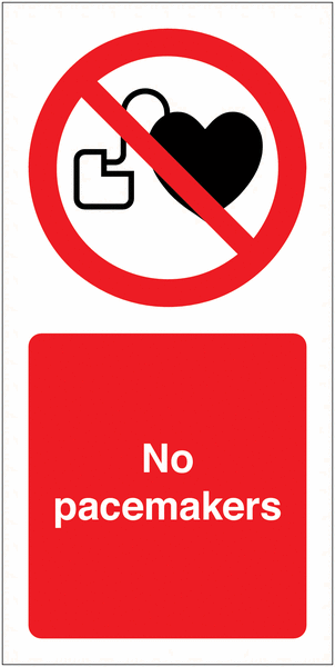 No Pacemakers - Vinyl Safety Labels On-a-Roll