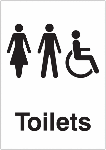 Unisex Disabled Toilet Sign