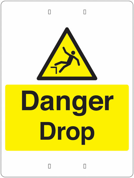Danger Drop - Temporary Post-Mounted Signs