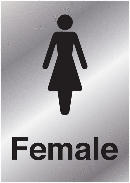 Metal Look Signs - Female Symbol