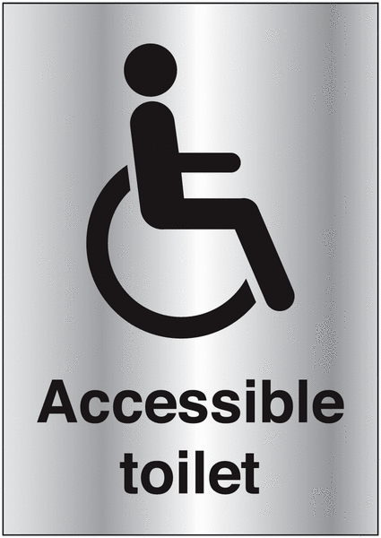 Metal Look Signs - Accessible Toilet
