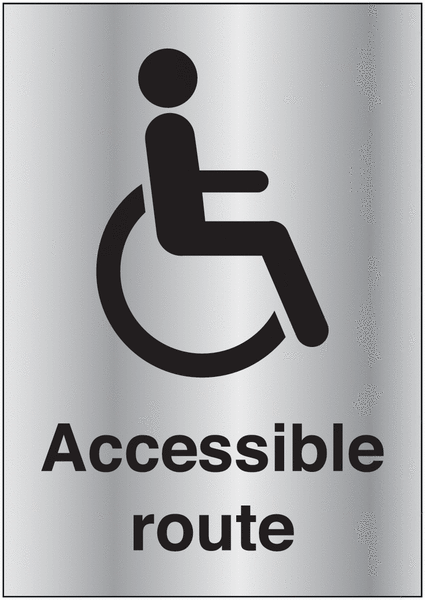 Metal Look Signs - Accessible Route