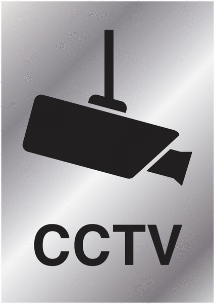 CCTV Metal Look Signs
