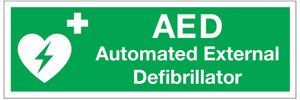 Sign for an AED