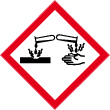 COSHH corrosive symbol