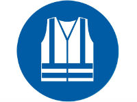 Wear high visibility clothing sign