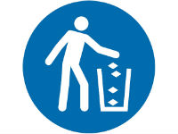 Use litter bin sign
