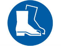 Wear foot protection sign