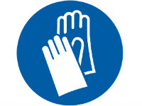 Wear hand protection sign