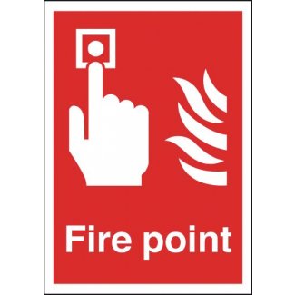 Fire Point Text & Symbol Sign
