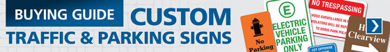 Click to view the Seton custom traffic and parking sign buying guide.